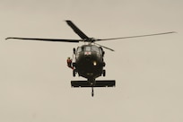 HH-60M Black Hawk helicopter crews trained with the Boise Fire Department's technical rescue team March 27-28 near Gowen Field.