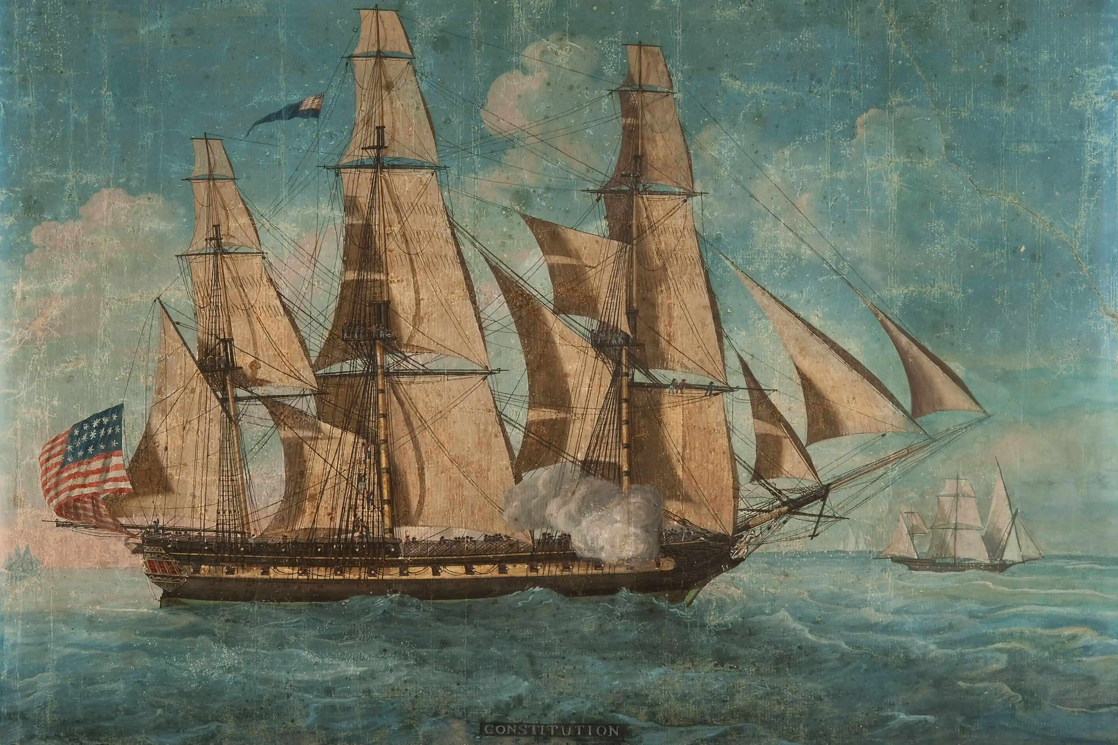 Michele Felice Corné painted the earliest known depiction of the USS Constitution in 1803.
