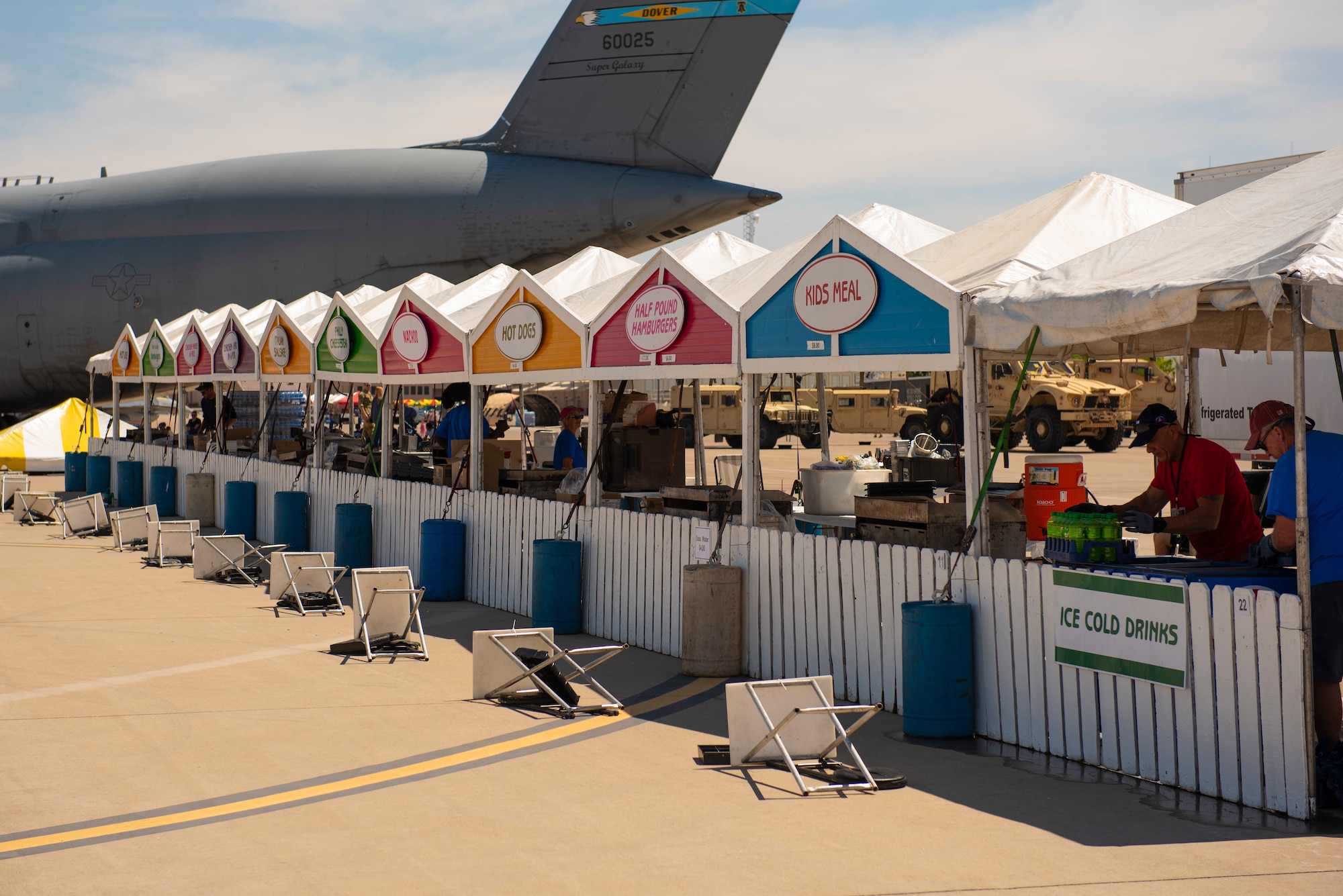 Concession stands at air show