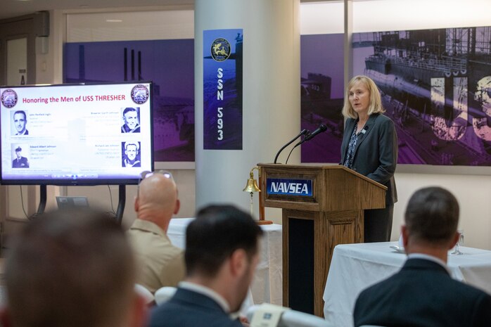 WASHINGTON, DC (April 10, 2025) - The NAVSEA 62nd Anniversary Commemoration Ceremony for the USS Thresher (SSN 593) was held in Bldg. 201 at the Washington Navy Yard.