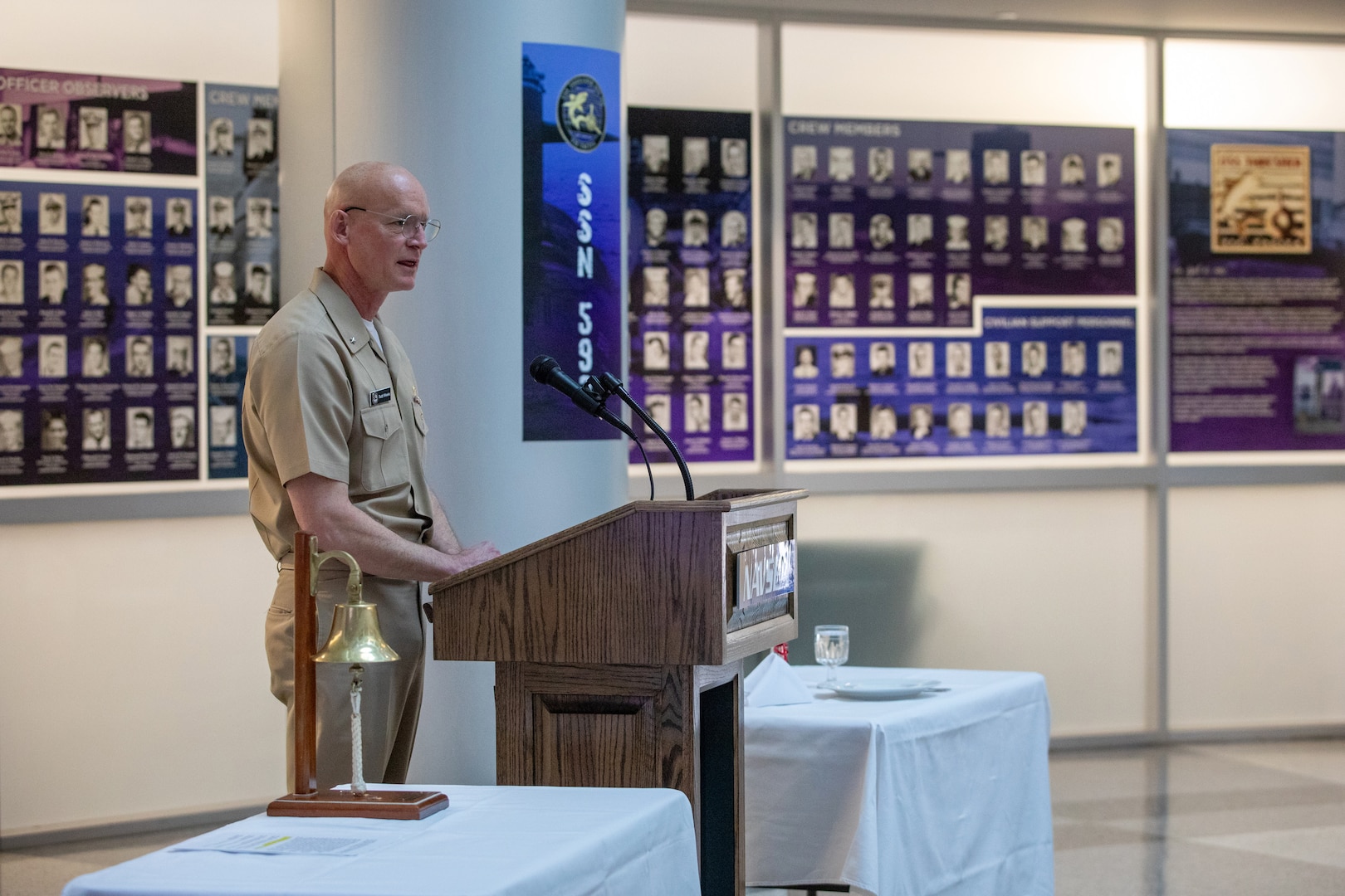 WASHINGTON, DC (April 10, 2025) - The NAVSEA 62nd Anniversary Commemoration Ceremony for the USS Thresher (SSN 593) was held in Bldg. 201 at the Washington Navy Yard.