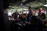 JINHAE NAVAL BASE, Republic of Korea (April 7, 2025) U.S. Navy divers from Mobile Diving and Salvage Unit 1 take a tour of the Republic of Korea (ROK) Navy Tongyeong-class salvage and rescue ship ROKS Gwangyang (ATS-32) during a joint dive and salvage exercise at Jinhae Naval Base, Republic of Korea, April 7, 2025.  COMLOG WESTPAC/CTF-73 sustains the U.S. Navy’s maritime forces and is responsible for all diving and salvage operations in the Western Pacific in support of a free and open Indo-Pacific. (U.S. Navy photo by Mass Communication Specialist 2nd Class Jordan Jennings)