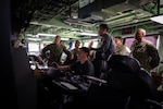 JINHAE NAVAL BASE, Republic of Korea (April 7, 2025) U.S. Navy divers from Mobile Diving and Salvage Unit 1 take a tour of the Republic of Korea (ROK) Navy Tongyeong-class salvage and rescue ship ROKS Gwangyang (ATS-32) during a joint dive and salvage exercise at Jinhae Naval Base, Republic of Korea, April 7, 2025.  COMLOG WESTPAC/CTF-73 sustains the U.S. Navy’s maritime forces and is responsible for all diving and salvage operations in the Western Pacific in support of a free and open Indo-Pacific. (U.S. Navy photo by Mass Communication Specialist 2nd Class Jordan Jennings)