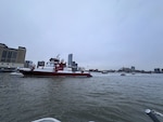The Coast Guard is coordinating with local, state and federal agencies in response to the helicopter crash in the Hudson River that occurred Thursday afternoon in New York City near the Holland Tunnel. (U.S. Coast Guard photo by Petty Office 3rd Class Breanna Boardman)