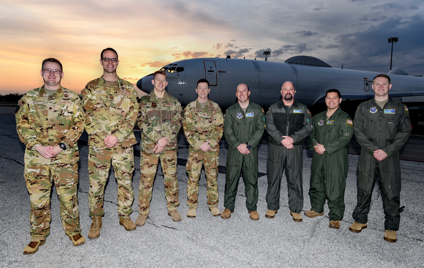 Airmen assigned to the 625th Strategic Operations Squadron pose for a photo