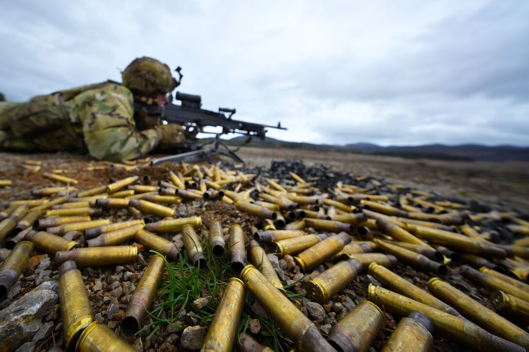 M240 machine gun during live-fire exercise