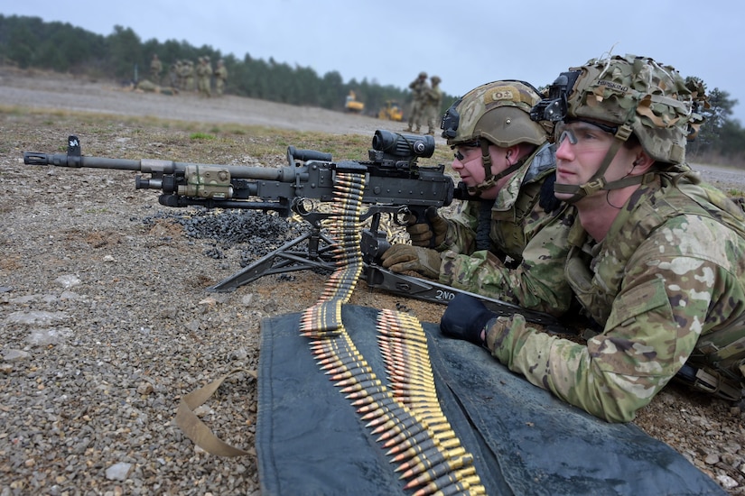 M240 machine gun during live-fire exercise