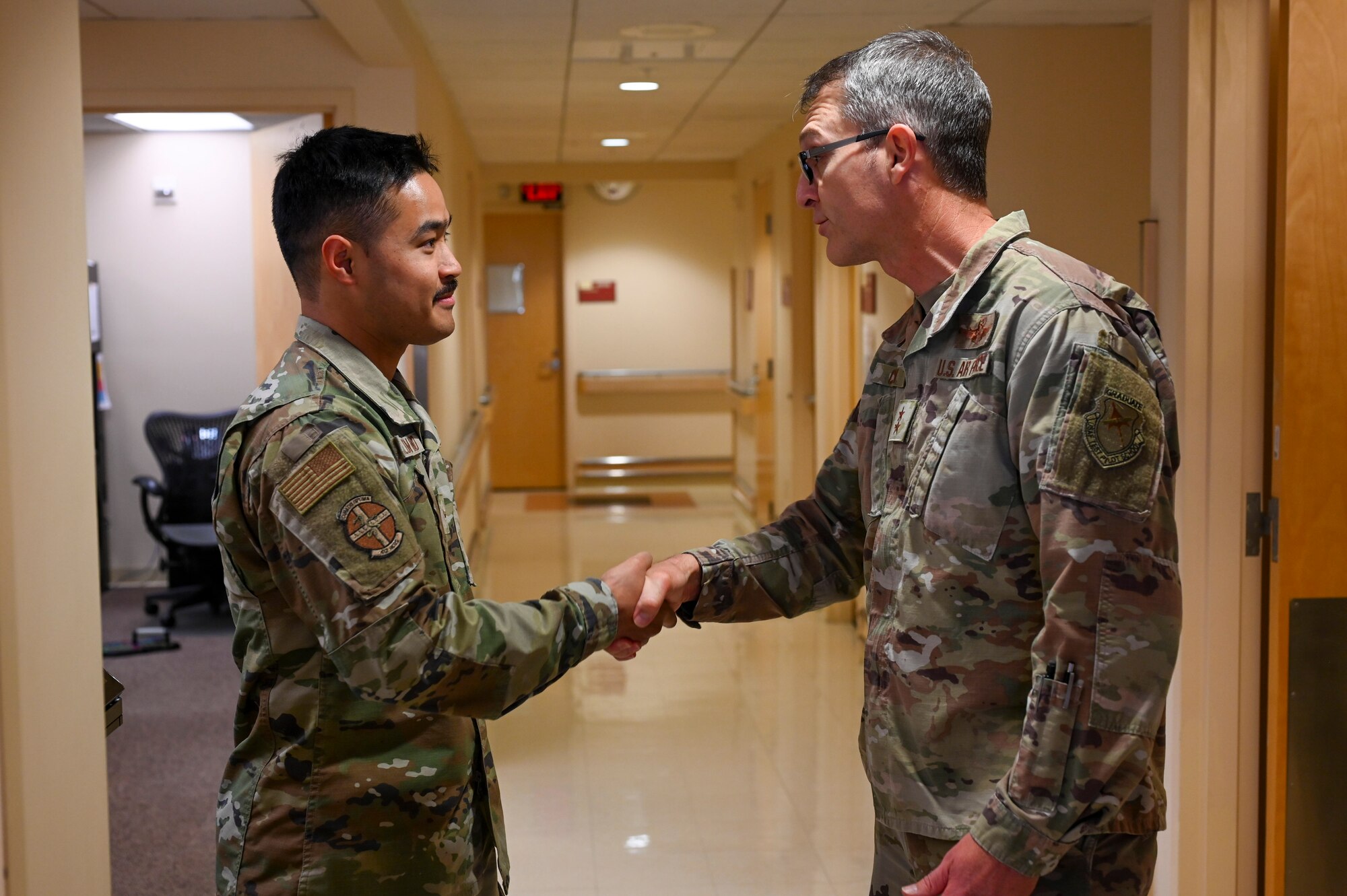 Maj. Gen. Scott Cain, Air Force Test Center commander conducts an immersion with 412th Medical Group.