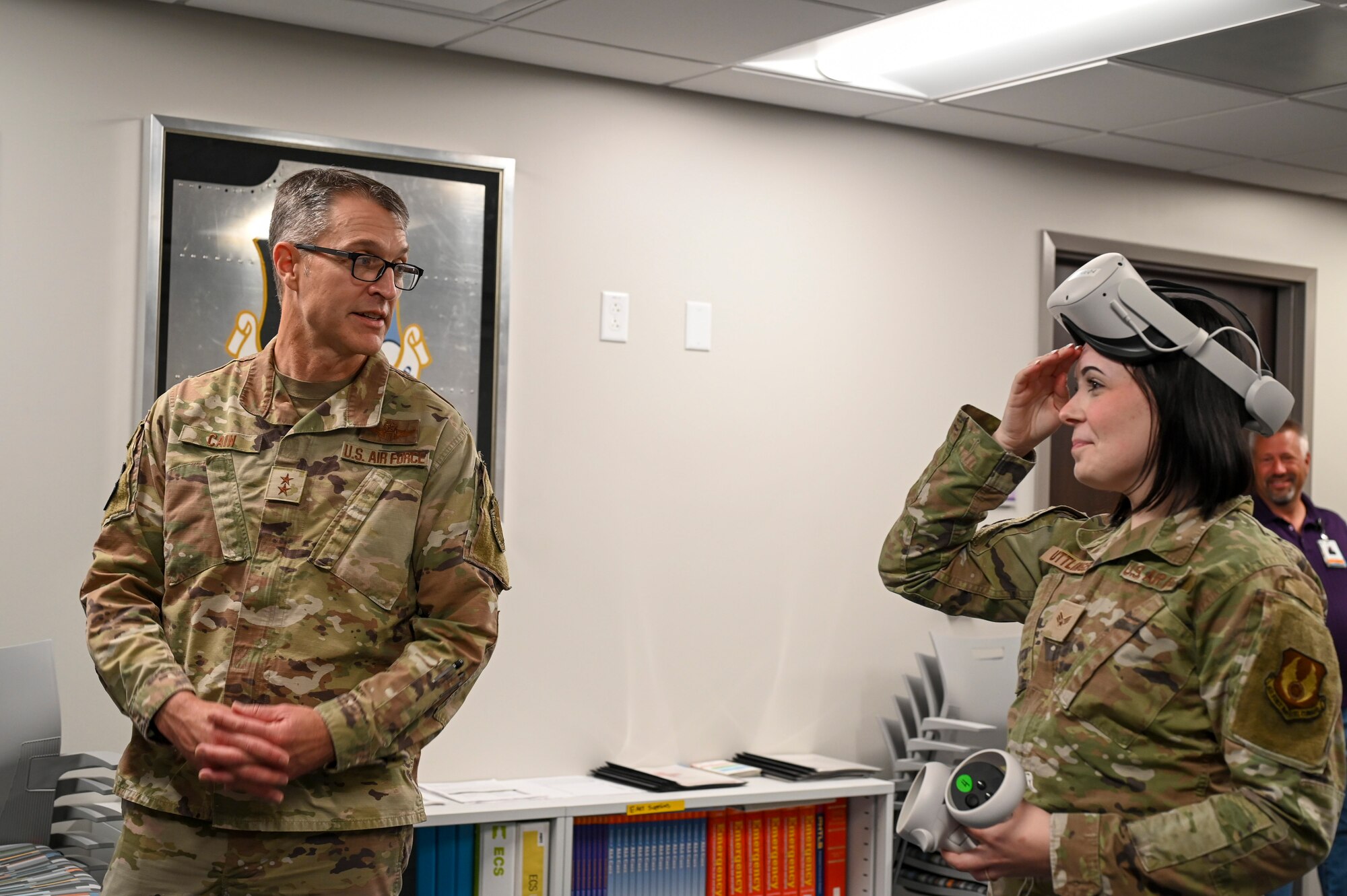 Maj. Gen. Scott Cain conducts an immersion with 412th Medical Group.