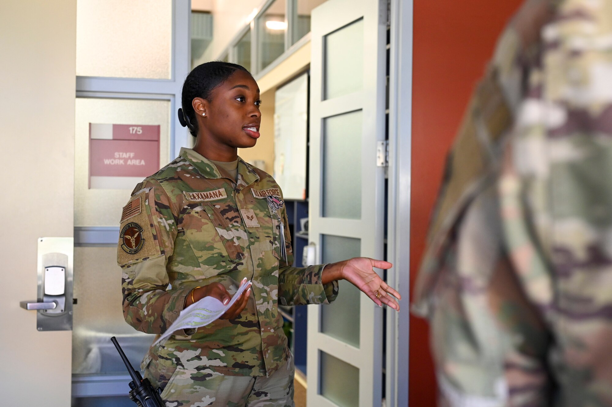 Maj. Gen. Scott Cain conducts an immersion with 412th Medical Group.