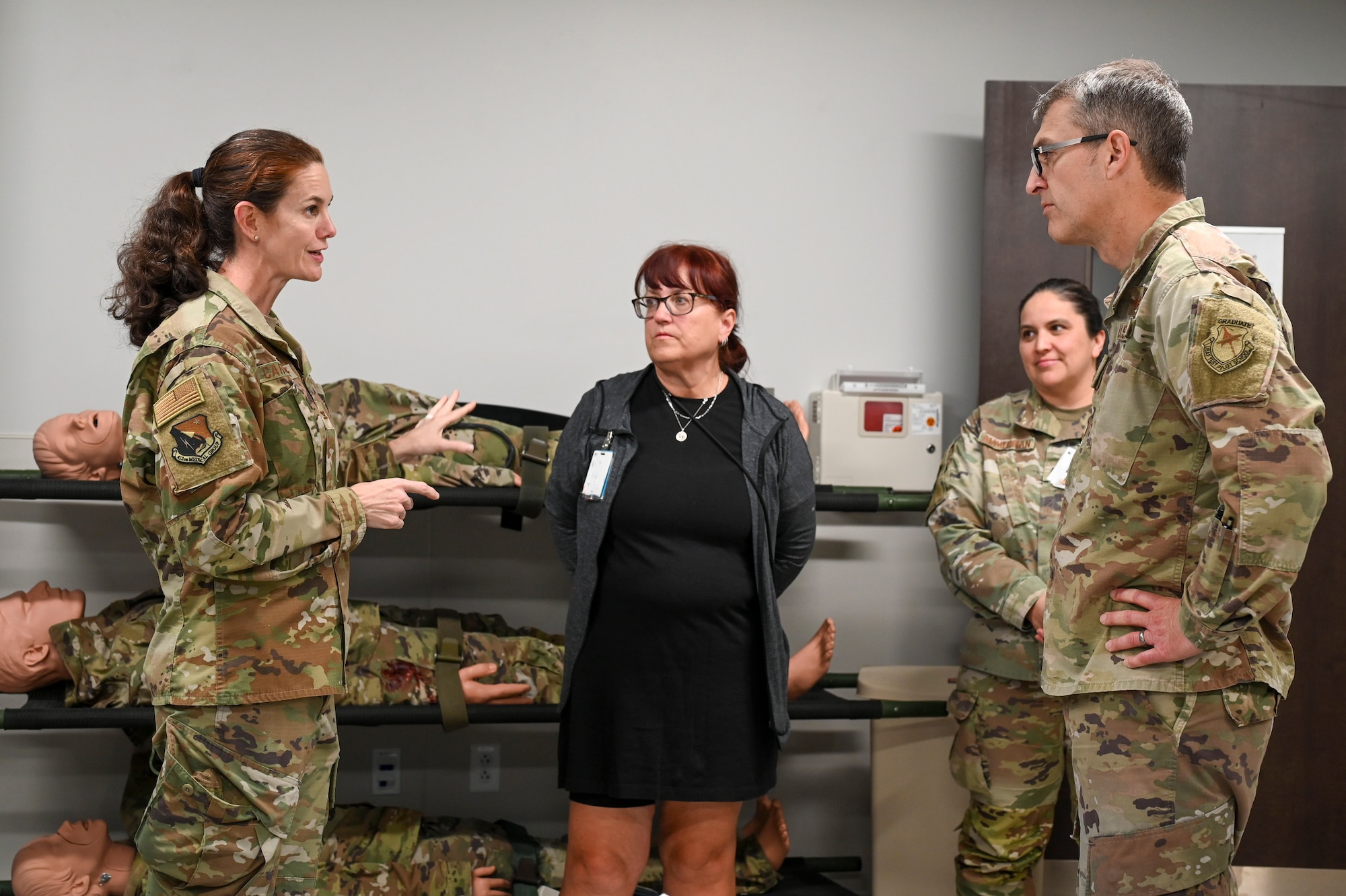 Maj Gen Cain has immersion with 412th Medical Group.