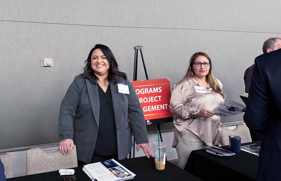 U.S. Army Corps of Engineers Sacramento District team members from the programs and project management division pose for a photo at the annual Business Opportunity Open House hosted by the small business section at the Hyatt Regency in Sacramento, California on March 12, 2025. (U.S. Army photo by Bertha Smith, U.S. Army Corps of Engineers Sacramento District Public Affairs)