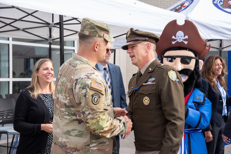 ribbon cutting ceremony at a school