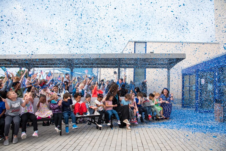 ribbon cutting ceremony at a school