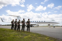 Secretary Of The Navy Departs MCAS New River