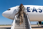 Soldiers with the Illinois Army National Guard’s 1-178th Infantry Regiment and Company B, 766th Brigade Engineer Battalion return to Peoria from deployment to the U.S. Central Command area of responsibility, April 12, 2025.