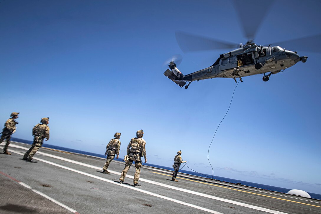 Nimitz Conducts Fast-Rope Operations
