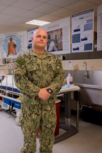 Seaman Recruit Jacob Hernandez, a Hospital Corpsman Basic (HBC) “A” School student at the Navy Medicine Training Support Command, was awarded the Navy and Marine Corps Achievement Medal at a ceremony held at Joint Base San Antonio-Fort Sam Houston, Texas, April 7, 2025. Hernandez was recognized for his actions that potentially saved someone’s life at a local business in the San Antonio area. (U.S. Navy photo by Malcolm McClendon)