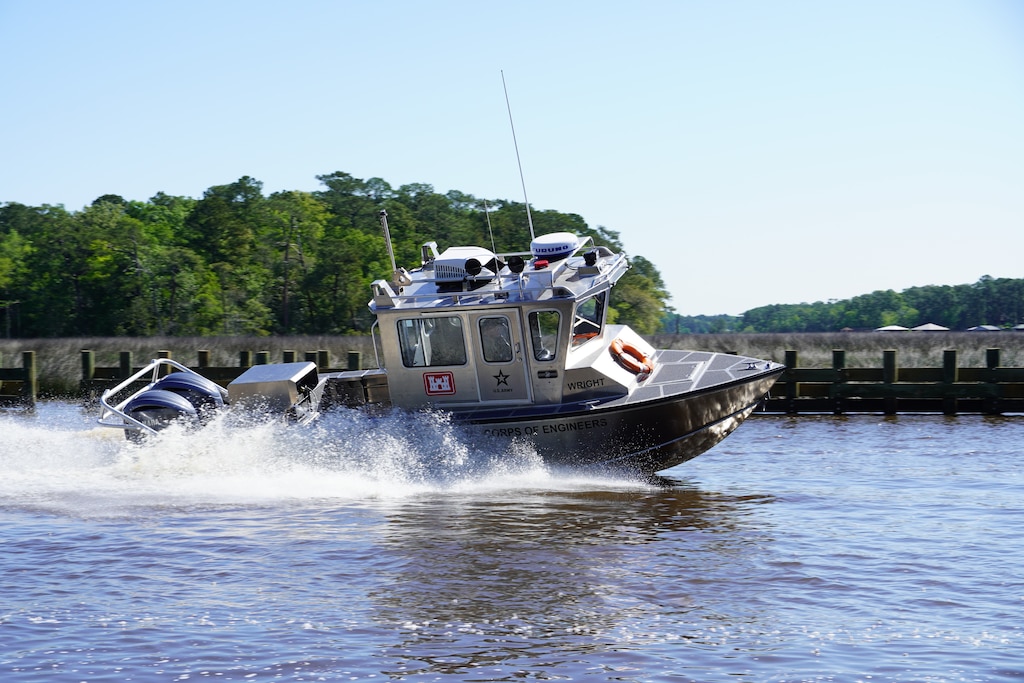 Photo of the  Wright survey vessel