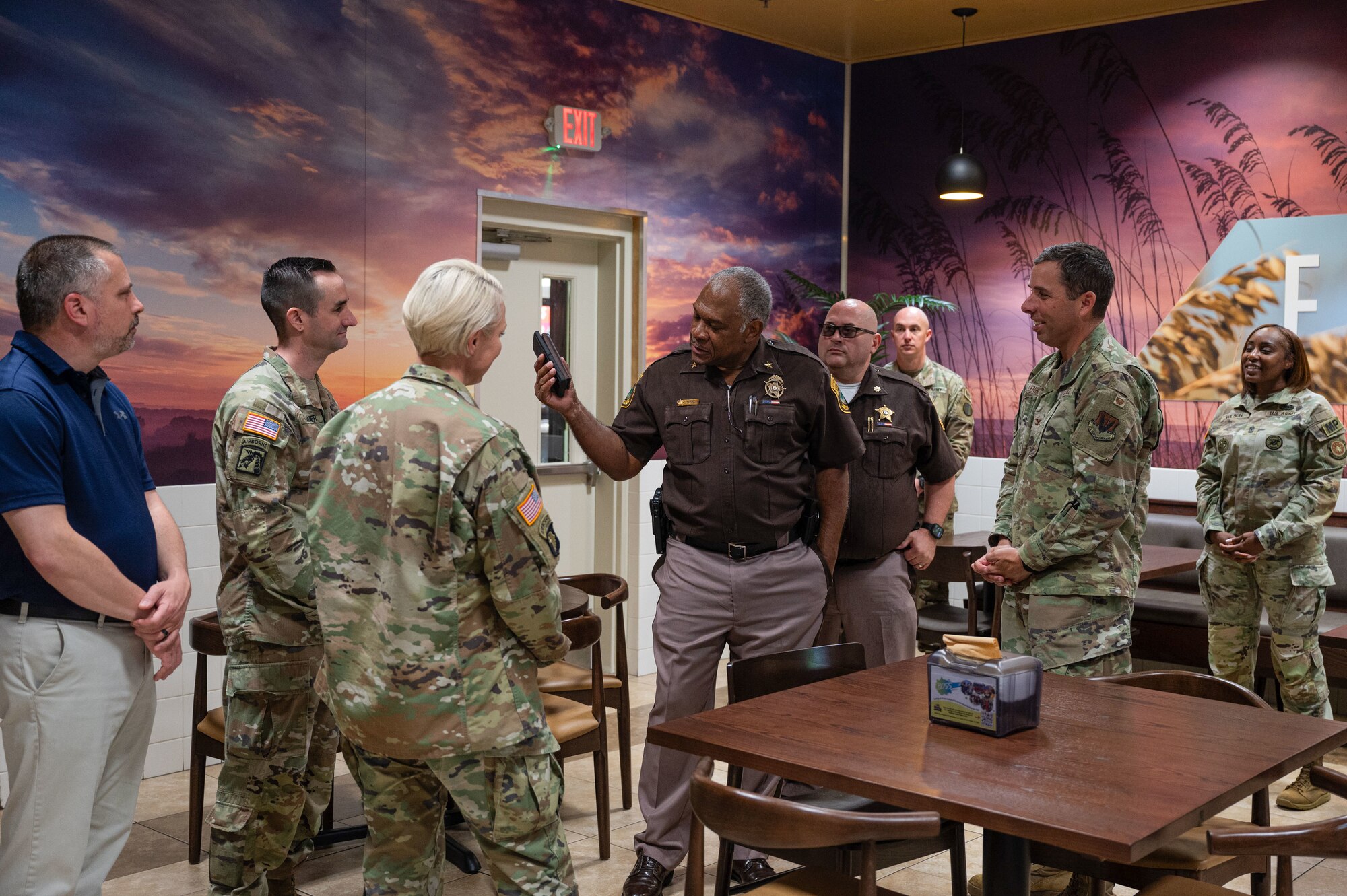 Leaders have a group discussion.