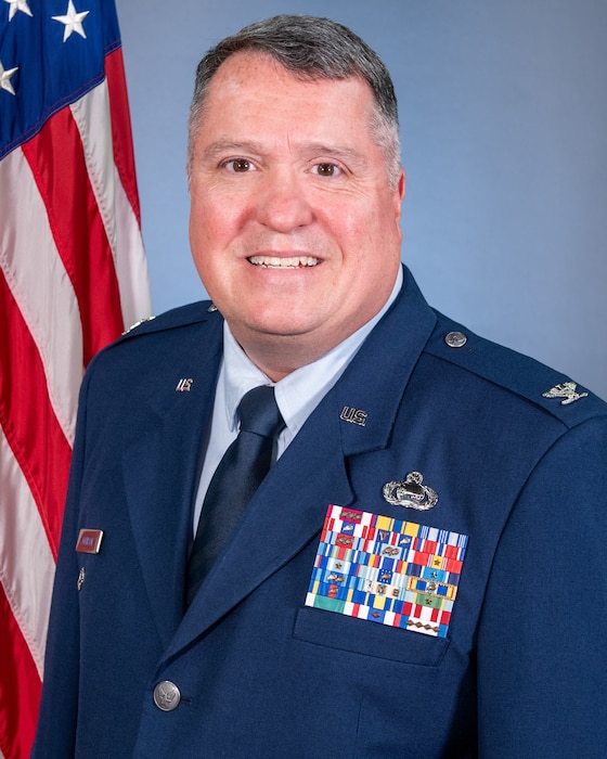 Official photo of U.S. Air Force Colonel Gregory D. Johnson, taken on March 31, 2025, at Little Rock Air Force Base, Arkansas. Col. Johnson serves the Arkansas Air National Guard as Deputy Commander of the 189th Airlift Wing at Little Rock AFB.