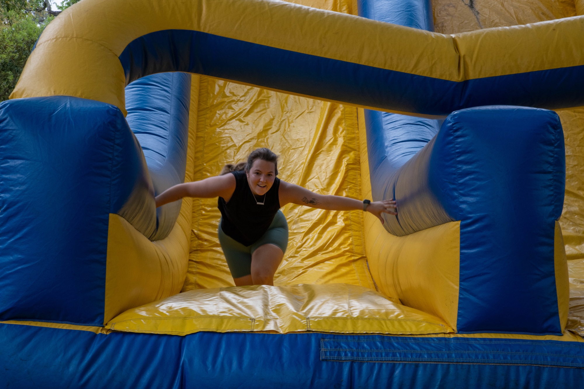 Woman walking slide