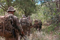 Philippine Army Soldiers with the First Squat Regiment and U.S. Army Soldiers assigned to 1st Battalion, 21st Infantry Regiment, 2nd Light Brigade Combat Team, 25th Infantry Division, conducted a jungle tracking course during Salaknib 2025, Fort Magsaysay, Philippines, April 9, 2025.