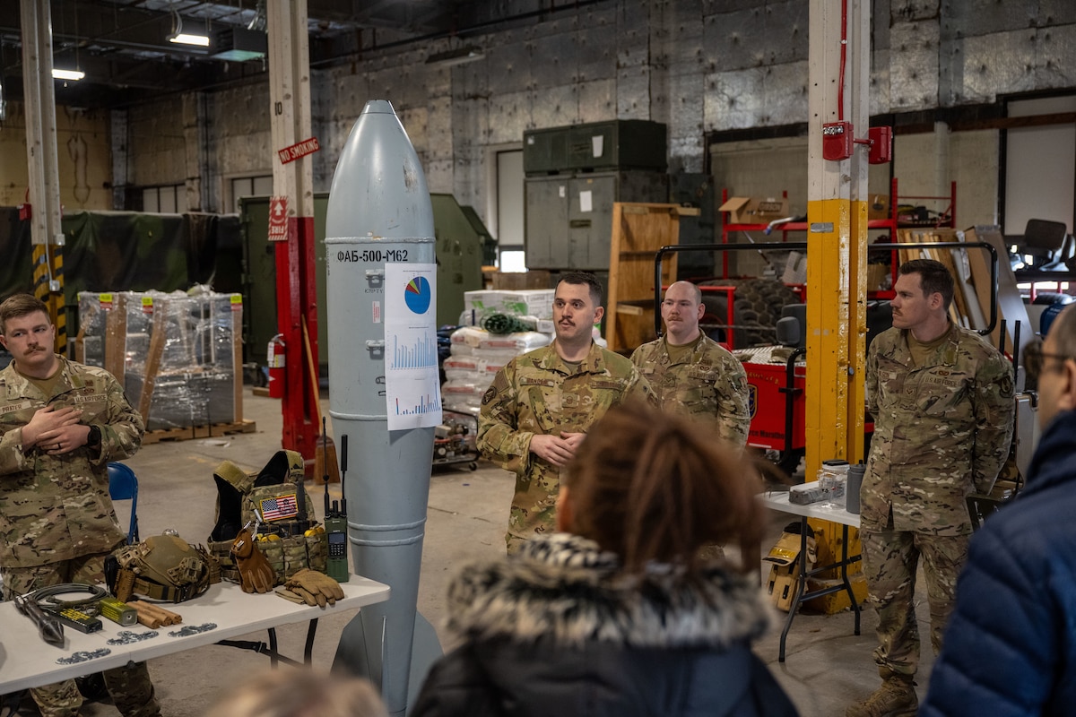 The group toured the base as part of their leadership development program. Leadership Dayton, celebrating its fiftieth anniversary, identifies, educates, and motivates community leaders to better serve the Dayton region.