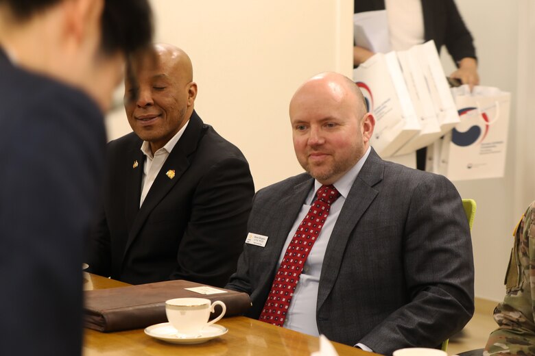 Contracting specialist speaking at a contracting event.