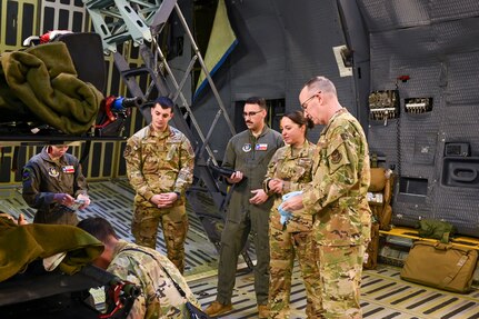 Airmen demonstrate aeromedical evacuation procedures