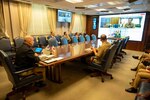Acting Chief of Naval Operations Adm. Jim Kilby met virtually with Chief of Staff of the Japan Maritime Self-Defense Force (JMSDF) Adm. Akira Saito and Republic of Korea (ROK) Chief of Naval Operations Adm. Yang Yong-mo for their first-ever formal trilateral Head of Navy engagement, April 16. The three leaders reaffirmed the value of a strong trilateral relationship between the U.S., Japan and ROK navies and discussed continuing close collaboration to increase interoperability, data sharing, and regional stability.&nbsp;(U.S. Navy photo by Chief Mass Communication Specialist William Spears)