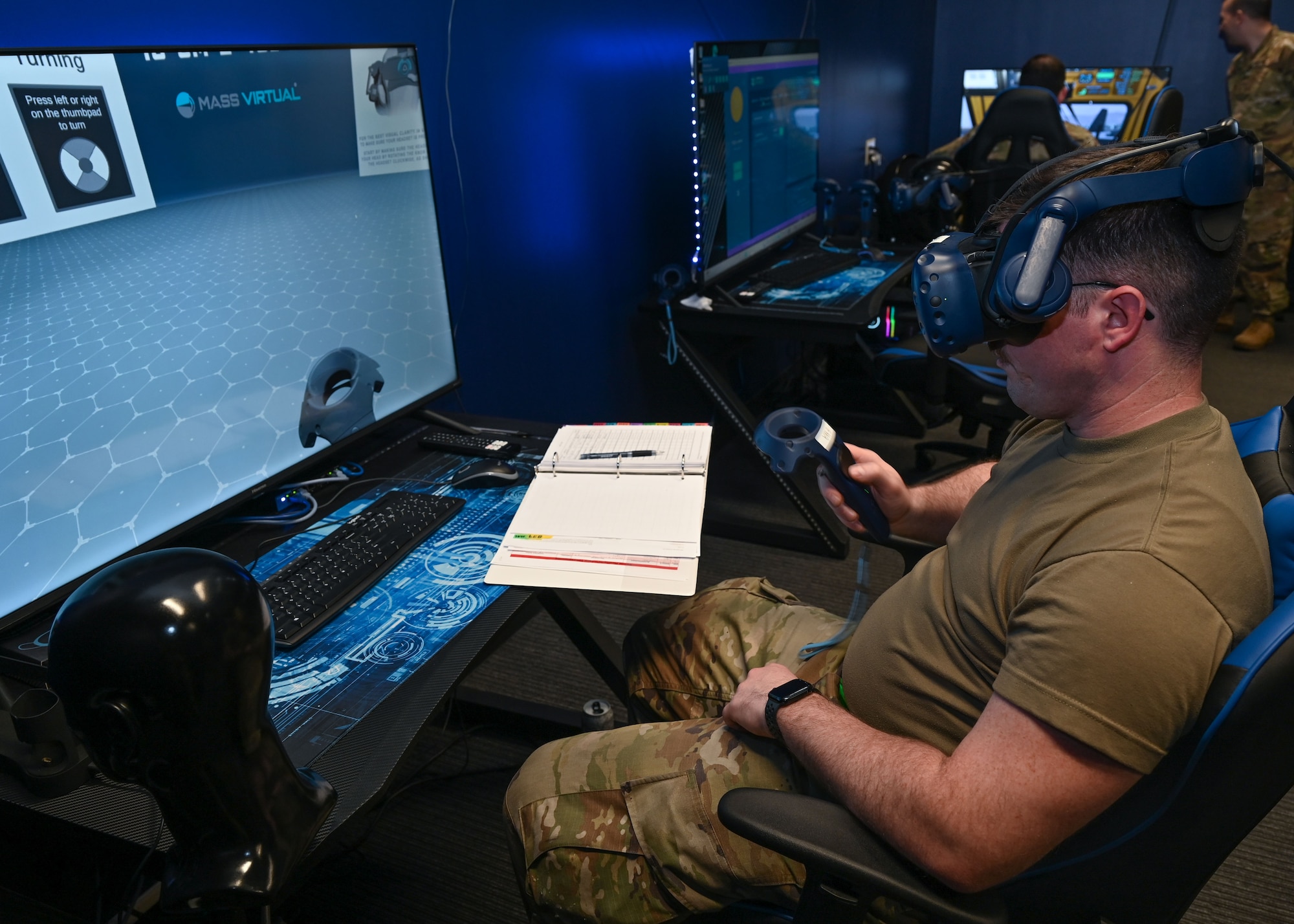 Sergeant takes virtual reality training