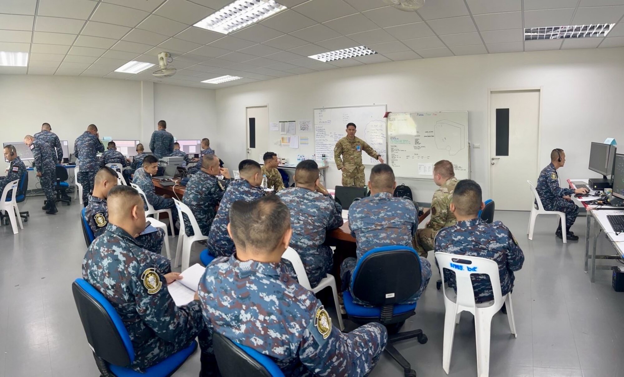 KORAT ROYAL THAI AIR FORCE BASE, Thailand — As part of the State Partnership Program with Thailand, the Washington Air National Guard’s 225th Air Defense Squadron sent a delegation of command and control (C2) subject matter experts to Korat Royal Thai Air Force Base, Thailand, March 17-21.