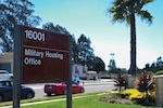 Military Housing Office sign at Vandenberg Space Force Base, California.