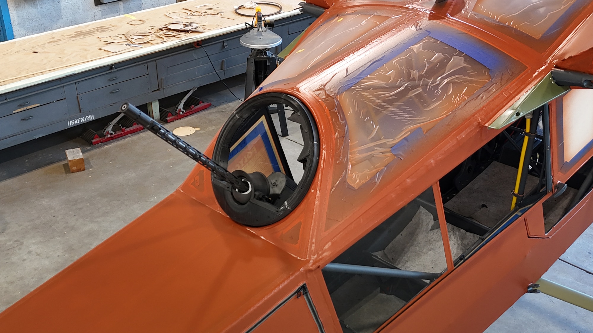 Fieseler Fi-156C-2 Storch aircraft undergoing restoration.