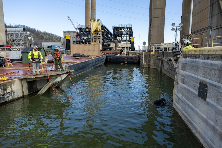 The U.S. Army Corps of Engineers Pittsburgh District operates the New Cumberland Locks and Dam year-round to benefit inland navigation. Each year, over 180 million tons of bulk commodities travel the Ohio River through its system of navigation locks.