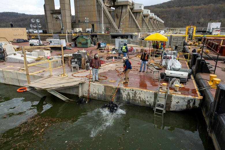 The U.S. Army Corps of Engineers Pittsburgh District operates the New Cumberland Locks and Dam year-round to benefit inland navigation. Each year, over 180 million tons of bulk commodities travel the Ohio River through its system of navigation locks.