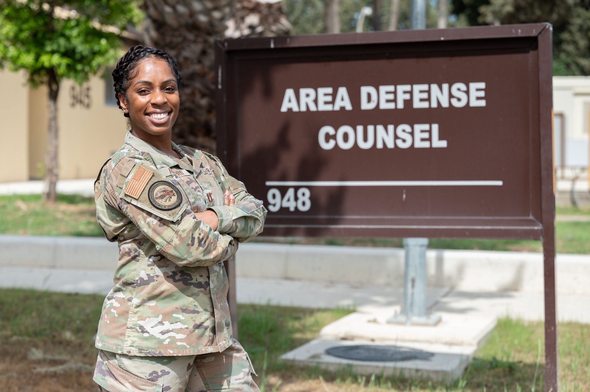U.S. Air Force Capt. Díandra Romero, 39th Air Base Wing Area Defense Counsel, poses for a photo at Incirlik Air Base, Türkiye, April 7, 2025.The ADC’s purpose is to advocate for airmen when they have alleged non-judicial punishment action or misconduct charges against them by the Air Force.