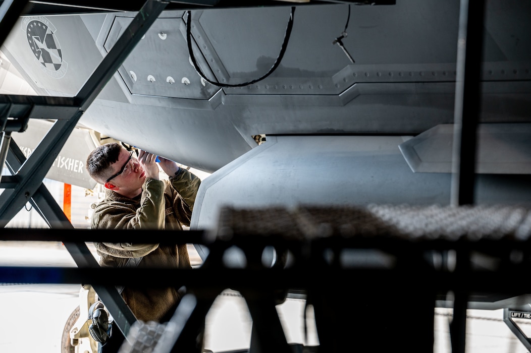 Airman working on F-35A