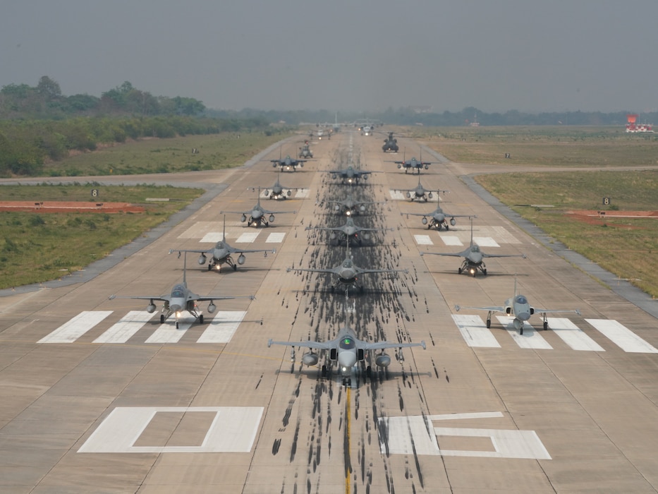 Several aircraft on a flightline