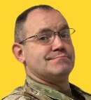 A headshot of a Vermont National Guard recruiter.