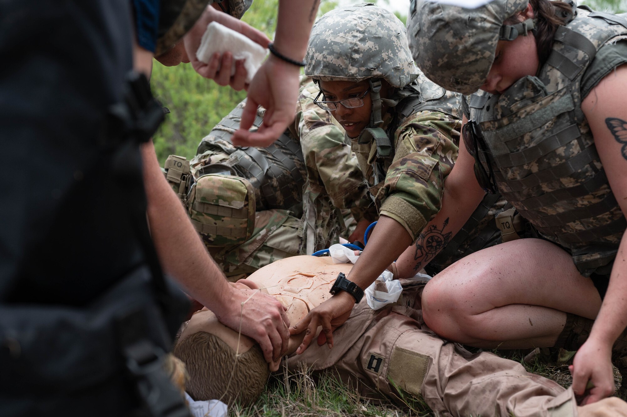 The 47th Medical Group (MDG) hosted a Tactical Combat Casualty Care (TCCC) Rodeo, an internal readiness competition that sharpened medics' TCCC skills through realistic, deployed scenarios April 16, 2025.