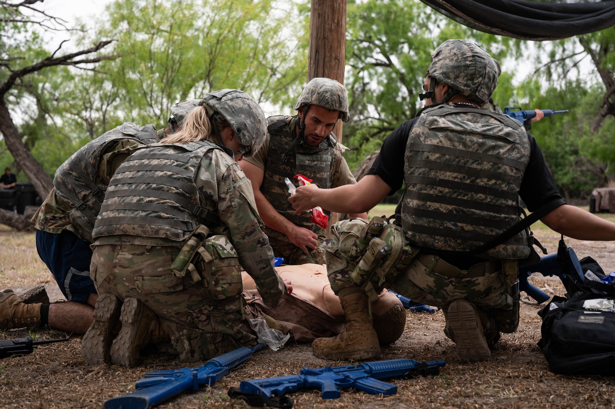 The 47th Medical Group (MDG) hosted a Tactical Combat Casualty Care (TCCC) Rodeo, an internal readiness competition that sharpened medics' TCCC skills through realistic, deployed scenarios April 16, 2025.