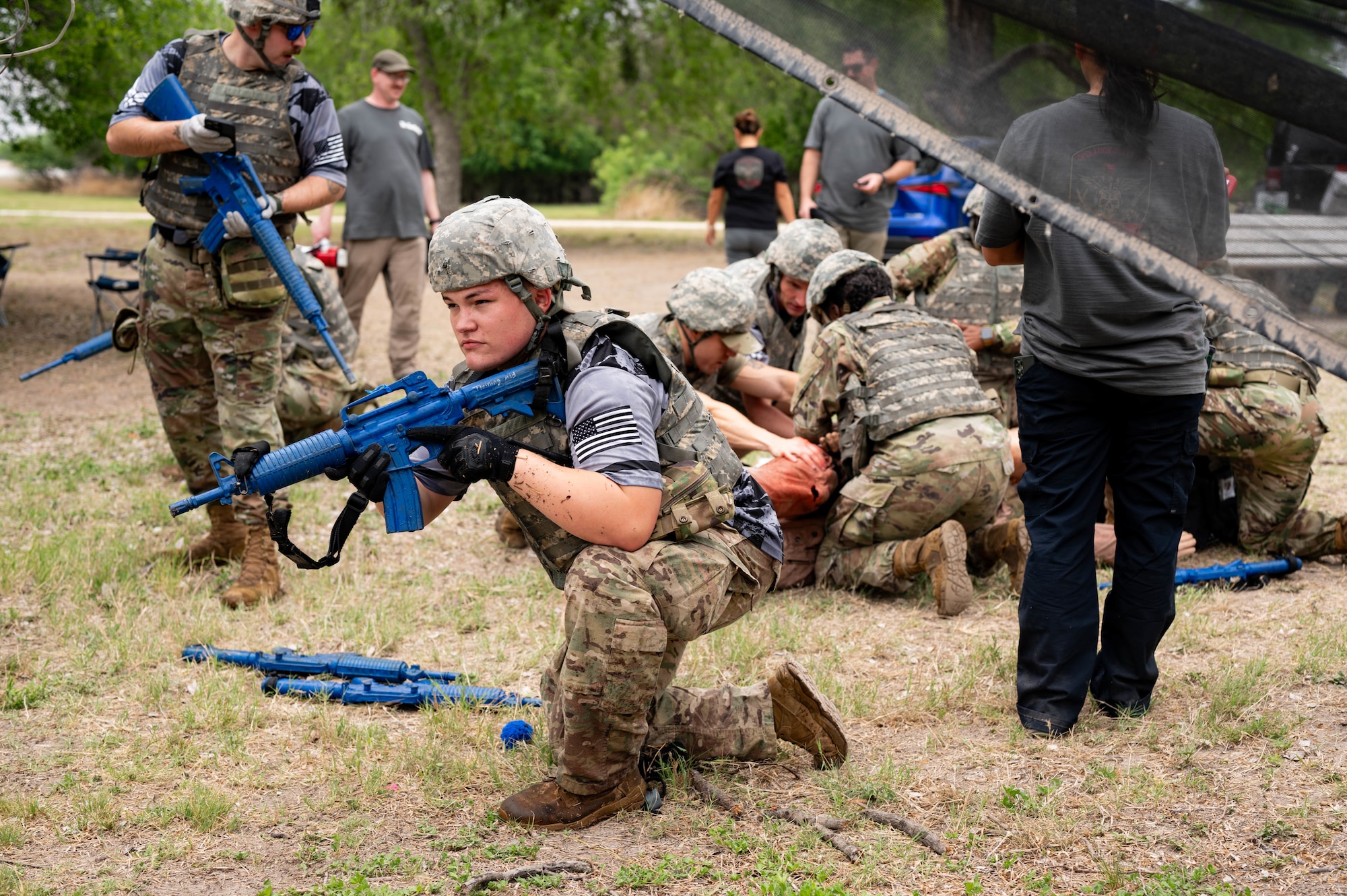 The 47th Medical Group (MDG) hosted a Tactical Combat Casualty Care (TCCC) Rodeo, an internal readiness competition that sharpened medics' TCCC skills through realistic, deployed scenarios April 16, 2025.