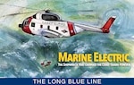 Artwork of the night the Marine Electric shipwreck and the incident’s lasting impact on the Coast Guard. The converted WWII-era ship capsized 30 miles off the Virginia coast on Feb. 12, 1983, and brought about drastic changes in the Coast Guard, including revamped marine safety procedures and the implementation of rescue swimmers. (U.S. Coast Guard illustrations by Petty Officer 2nd Class Corinne Zilnicki)