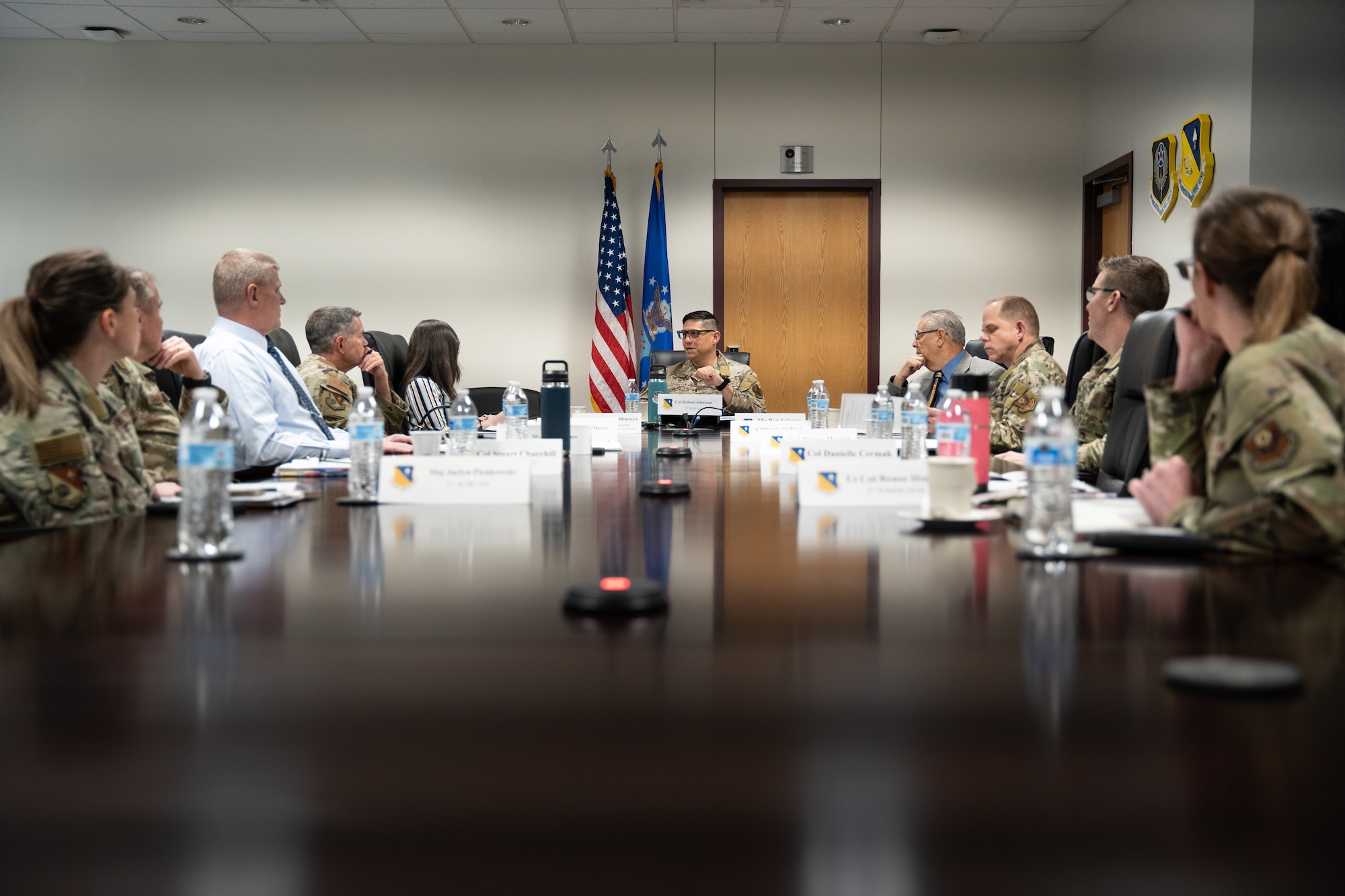 The 27th Special Operations Wing hosts a mission brief for Rachel Montoya, policy advisor to congresswoman Teresa Leger Fernandez, and Ben Salazar, local field representative to congresswoman Teresa Leger Fernandez, at Cannon Air Force Base, New Mexico.