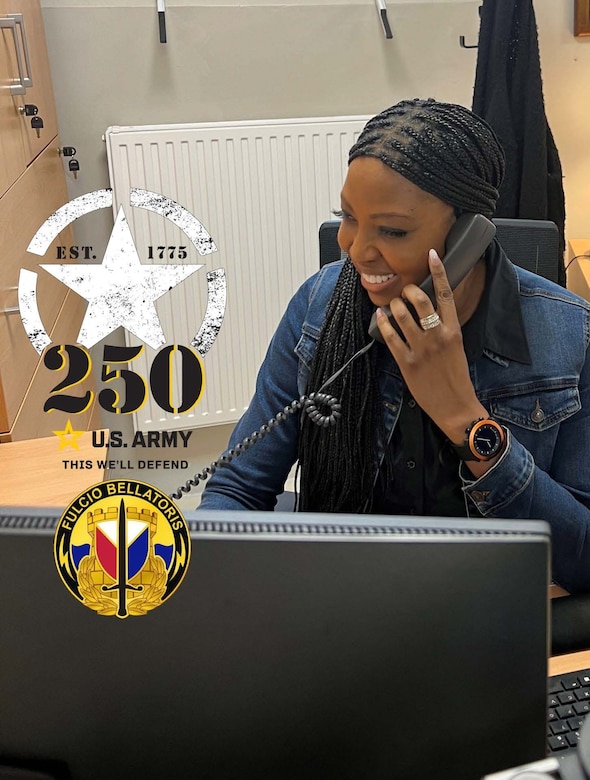 Carol Matthews is the acquisition management specialist for Logistics Readiness Center Poland. As she prepares to transition to the next chapter of her life – being it’s the Army’s 250th birthday this year – she feels both emotional and excited. “As I approach the end of my career with the U.S. Army, it’s bittersweet. I’m proud of my service and proud of being a part of the Army team. Happy 250th birthday, U.S. Army!” Matthews said. (U.S. Army courtesy photo)