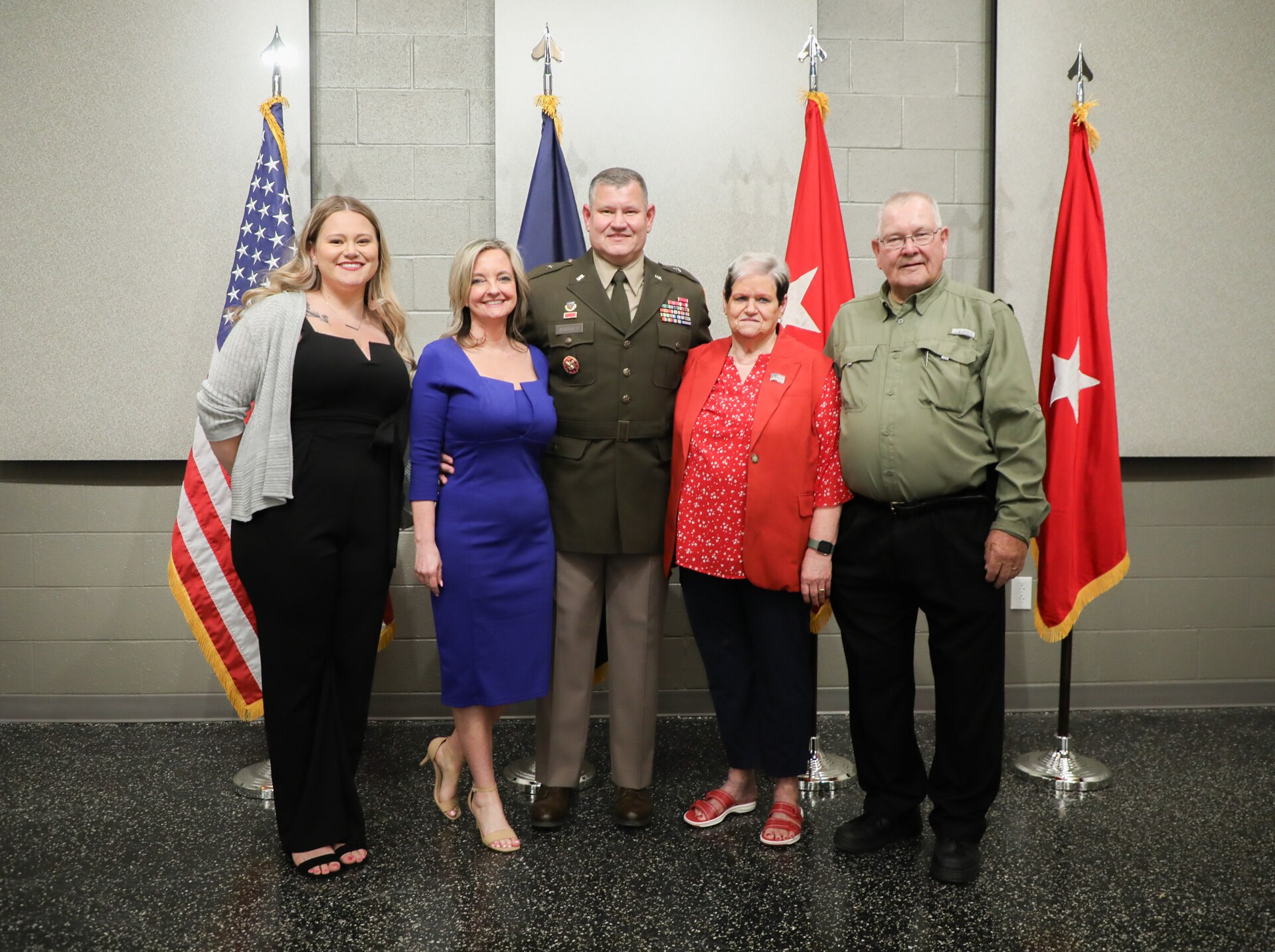U.S. Army Brig. Gen. Ronnie Barnes, pictured with his family – wife Sabrina, daughter Makenzie, mother Janice, and father Charles.