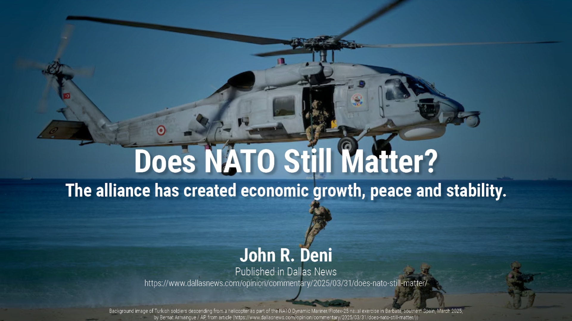 Does NATO still matter? | Dr. John R. Deni