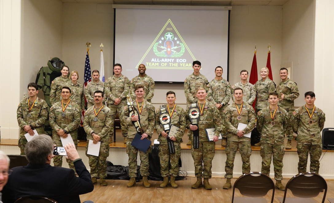 U.S. Army Explosive Ordnance Disposal technicians from the Fort Wainwright, Alaska-based 65th Ordnance Company (EOD) took top honors in the all-Army EOD Team of the Year competition on Fort Walker, Virginia, April 7 - 11.